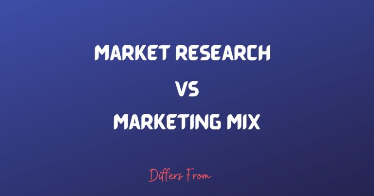 Difference between market research and marketing mix 