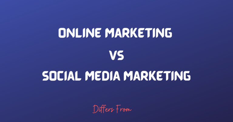 Difference between online marketing and social media marketing